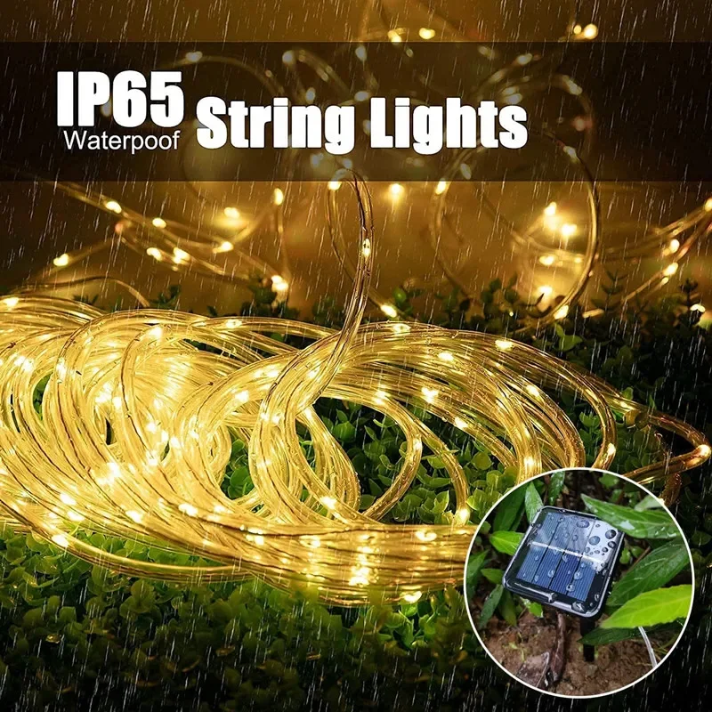 LED Solar Strip Rope Tube Fair - Outdoor Lighting On Fence ulasan dan harga