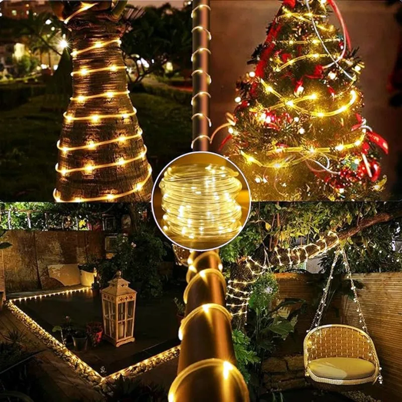LED Solar Strip Rope Tube Fair - Outdoor Lighting On Fence ulasan dan harga