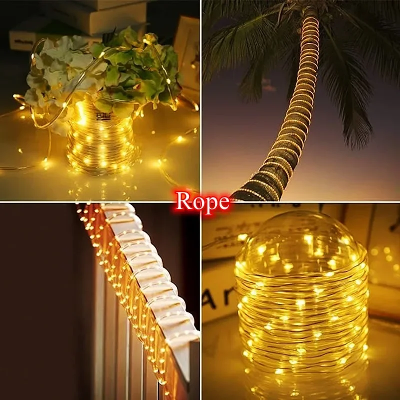 LED Solar Strip Rope Tube Fair - Outdoor Lighting On Fence ulasan dan harga