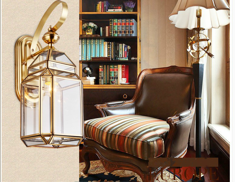Modern Bronze Wall Lamp D17cm  - Outdoor Lighting Brass ulasan dan harga