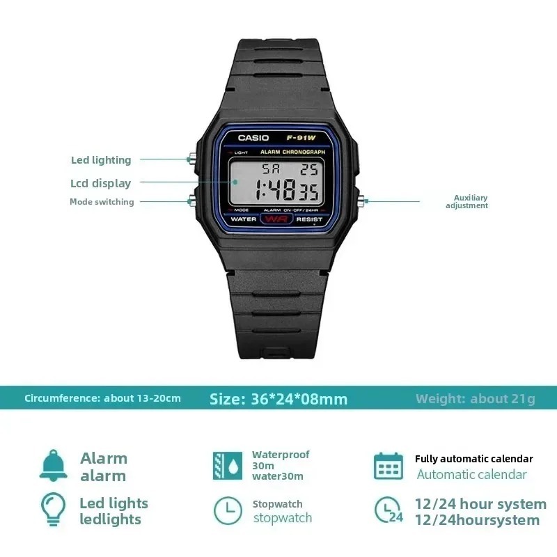 Casio F-91W-1 Fashion Retro Sm - Outdoor Lighting Timer ulasan dan harga