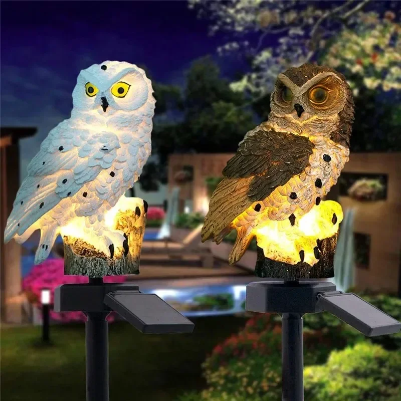 Solar Owl Statue Garden Light  - Outdoor Lighting Patio ulasan dan harga