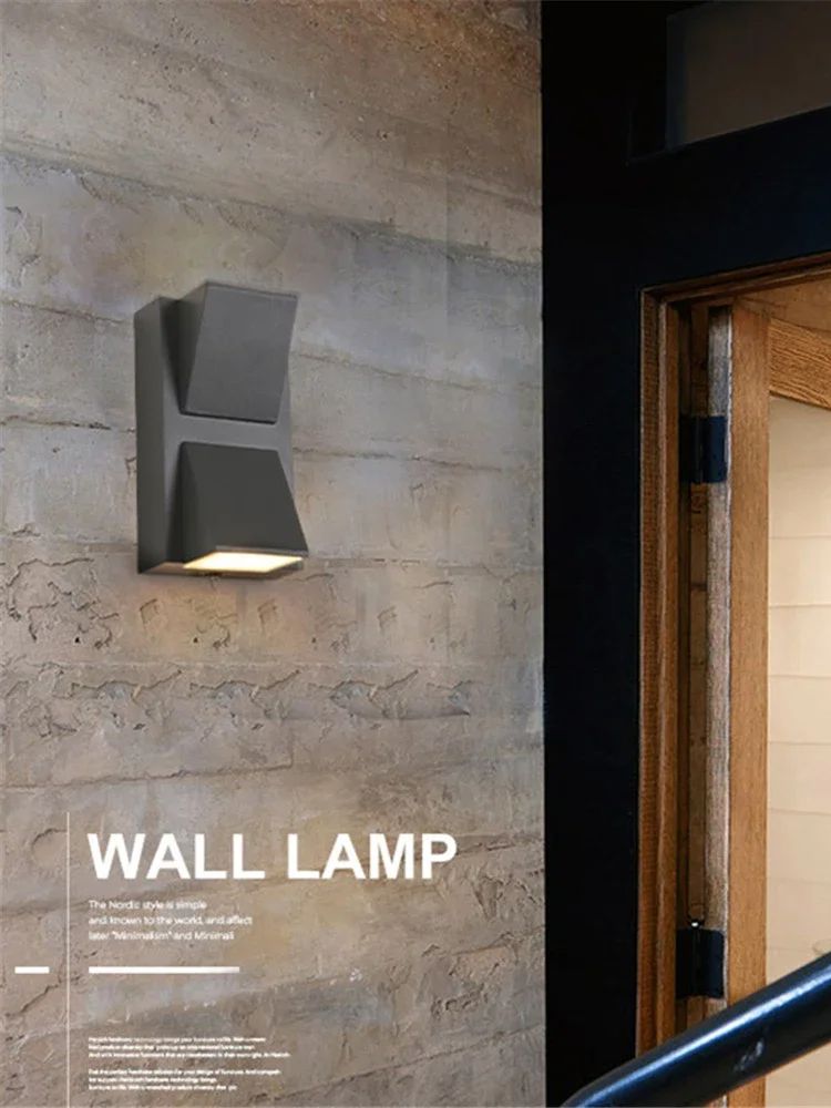 IP65 LED Wall Light Aluminum O - Outdoor Lighting On Fence ulasan dan harga