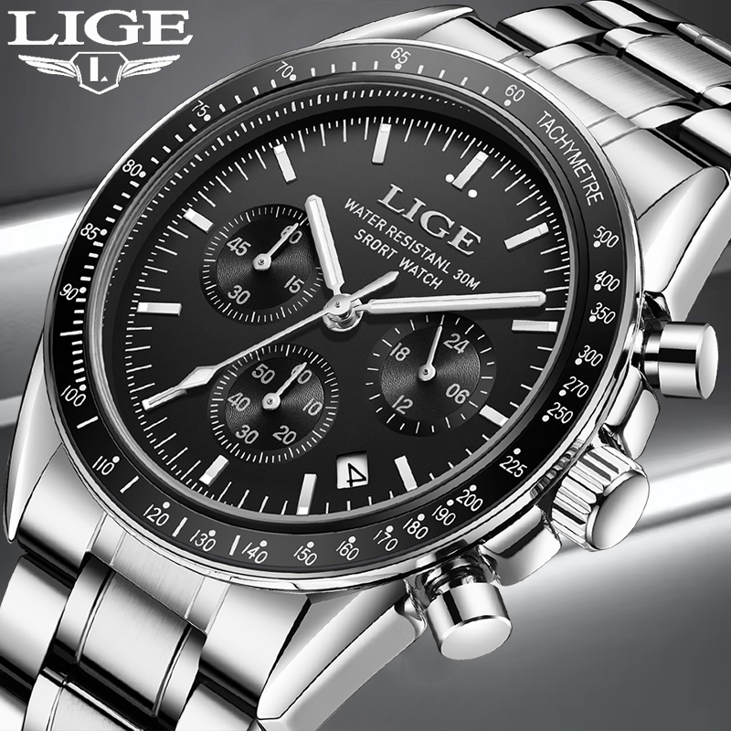 LIGE Fashion Quartz Wrist Watc - Outdoor Lighting Timer ulasan dan harga
