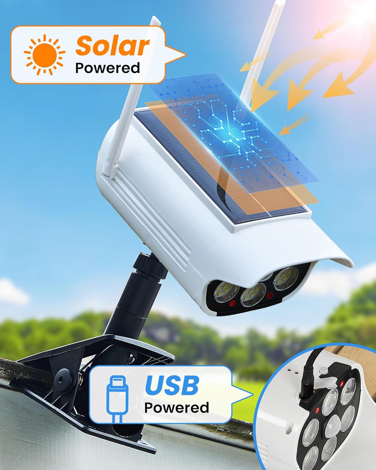 Solar Street Light LED Clip On - Outdoor Lighting On Fence ulasan dan harga