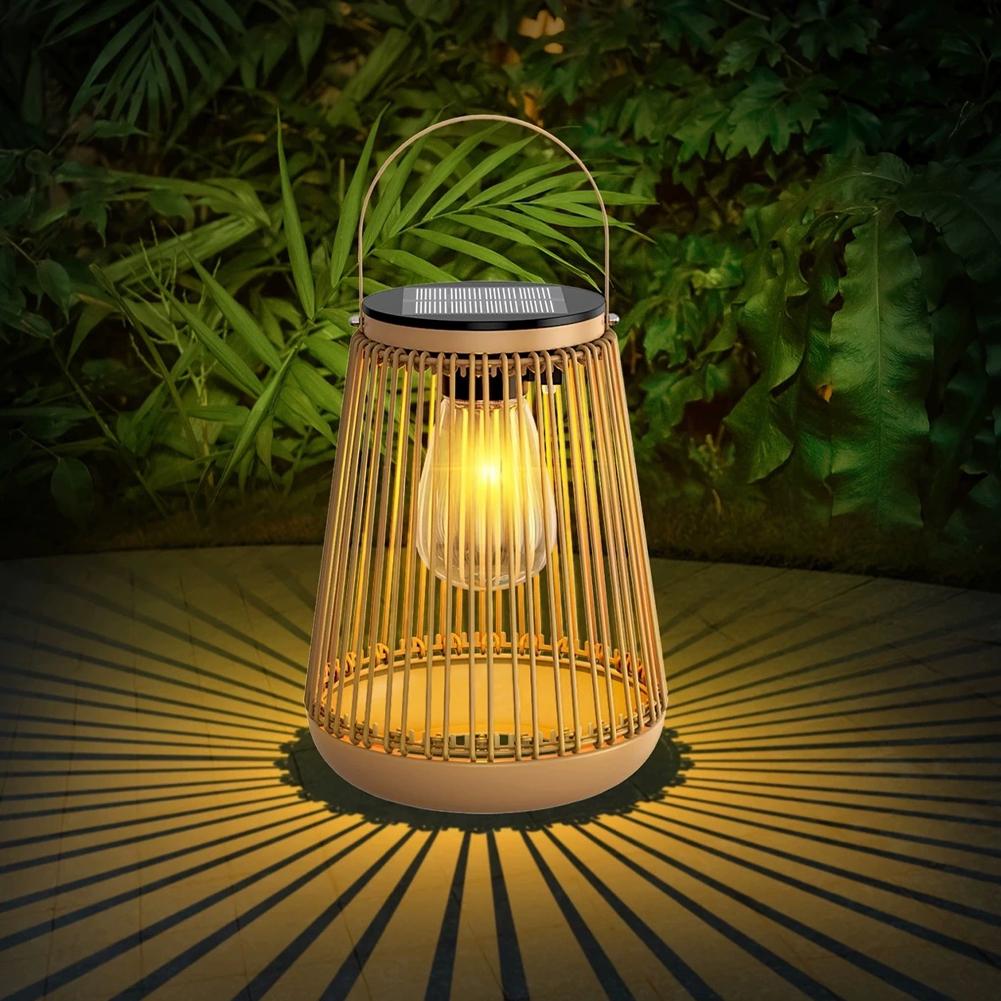 IP65 Waterproof Solar Rattan L - Outdoor Lighting Patio ulasan dan harga