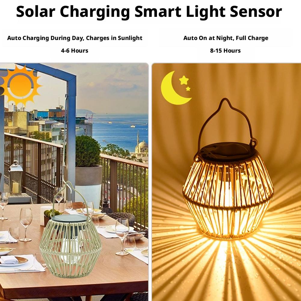IP65 Waterproof Solar Rattan L - Outdoor Lighting Patio ulasan dan harga