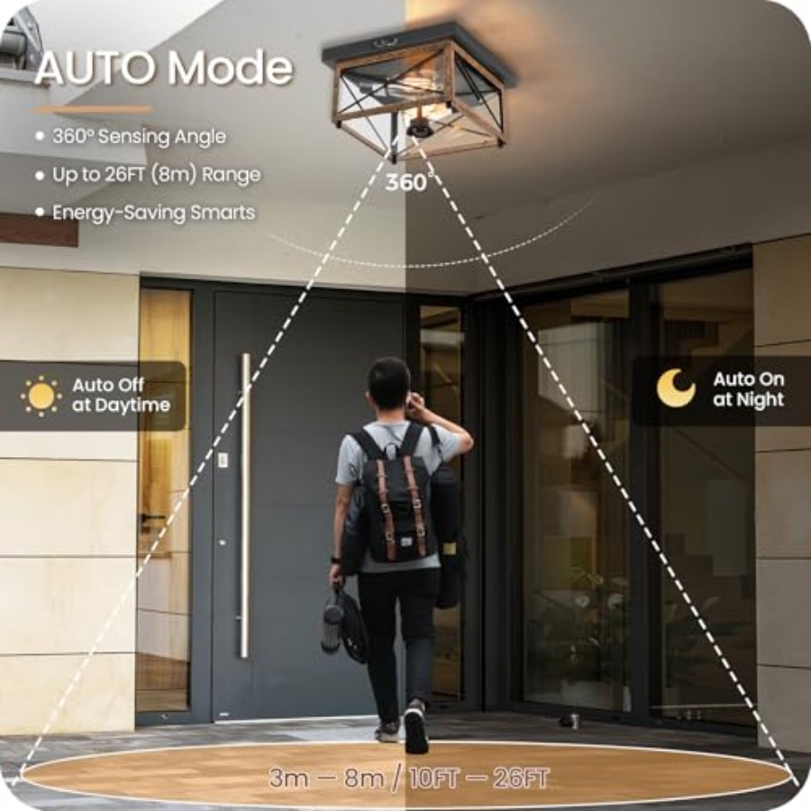 Outdoor Ceiling Light with Mot - Outdoor Lighting Sensor ulasan dan harga