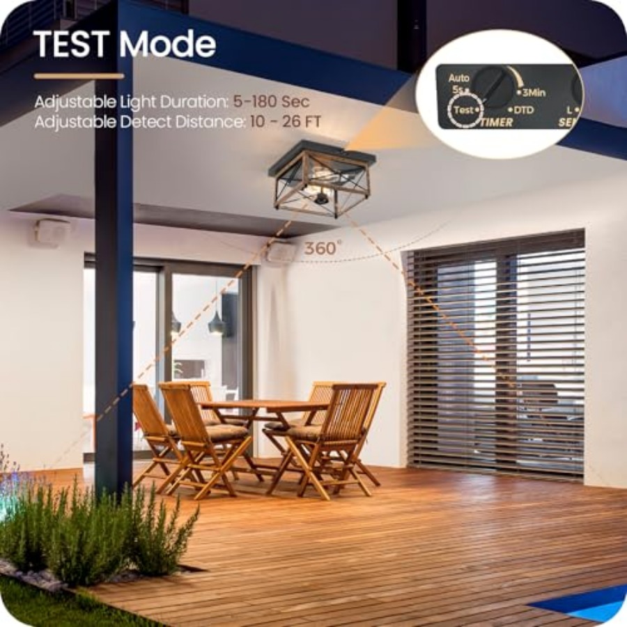 Outdoor Ceiling Light with Mot - Outdoor Lighting Sensor ulasan dan harga