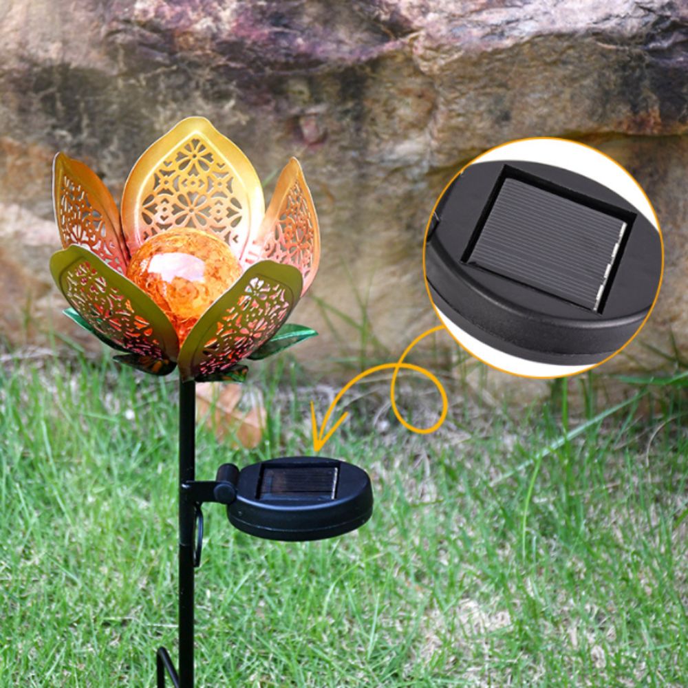 Lotus Shaped Solar Powered Lam - Outdoor Lighting Ground Fixtures ulasan dan harga