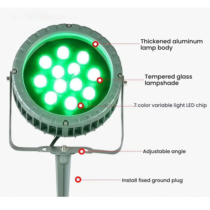 RGB LED Lamp Outdoor Exterior  - Outdoor Lighting Ground Fixtures ulasan dan harga