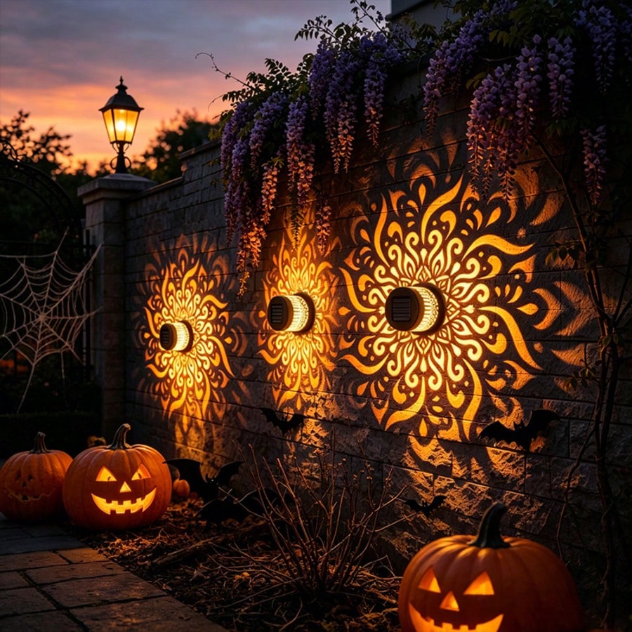 1/2Pcs Mandala Solar Fence Wal - Outdoor Lighting On Fence ulasan dan harga