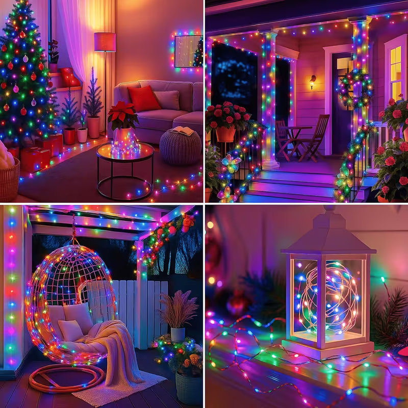 Solar Garden LED Fairy Lights  - Outdoor Lighting On Fence ulasan dan harga