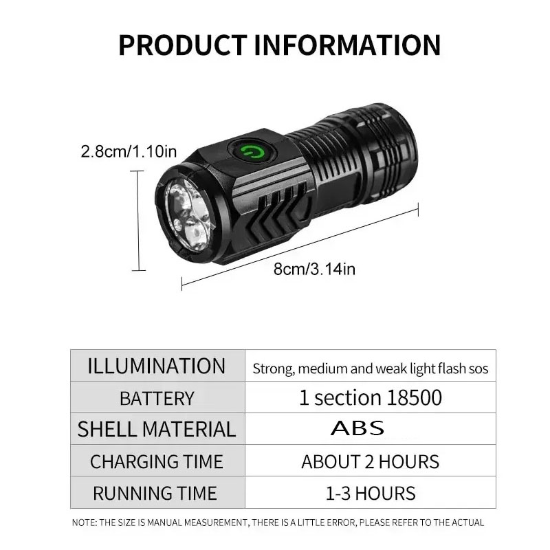 Mini 3LED Flashlight With Pen  - Outdoor Lighting Spotlight ulasan dan harga