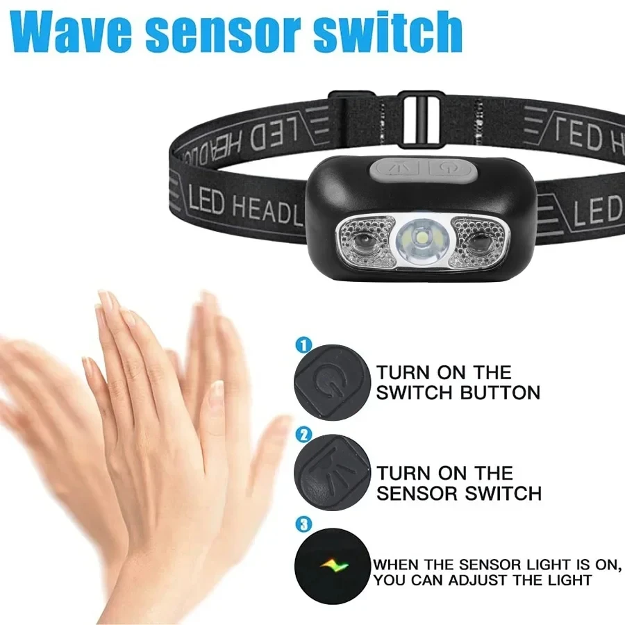 Strong Light Headlamp Portable - Outdoor Lighting Sensor ulasan dan harga