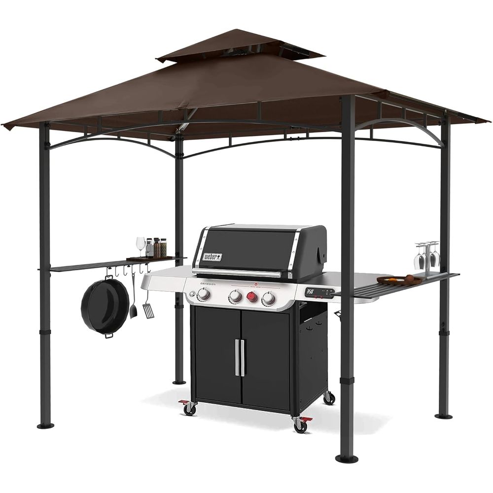 8ft x 5ft Outdoor BBQ Gazebo w - Outdoor Lighting For Gazebo ulasan dan harga