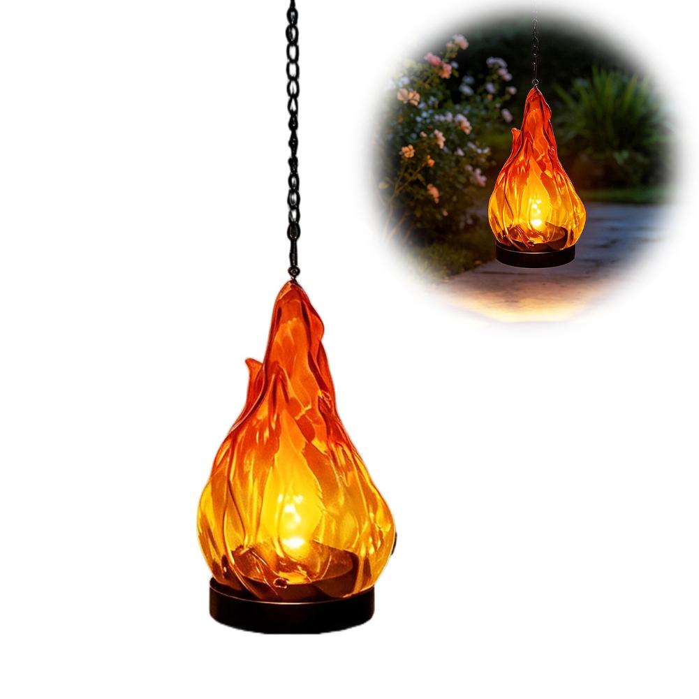 Solar Flame Hanging Lantern Li - Outdoor Lighting Patio ulasan dan harga