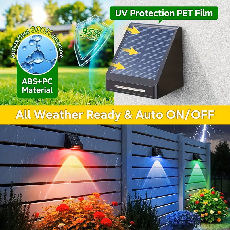 Solar Fence Lights Outdoor: So - Outdoor Lighting On Fence ulasan dan harga