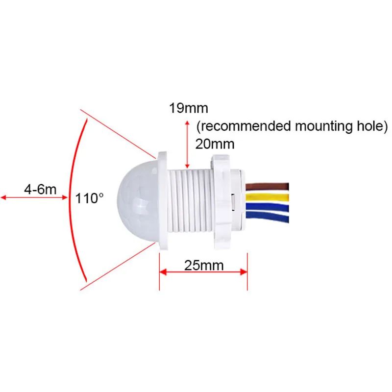 PIR Motion Sensor Detector Sma - Outdoor Lighting Switch ulasan dan harga