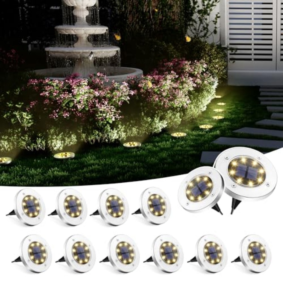 Solar Ground Lights Solar Ligh - Outdoor Lighting Patio ulasan dan harga