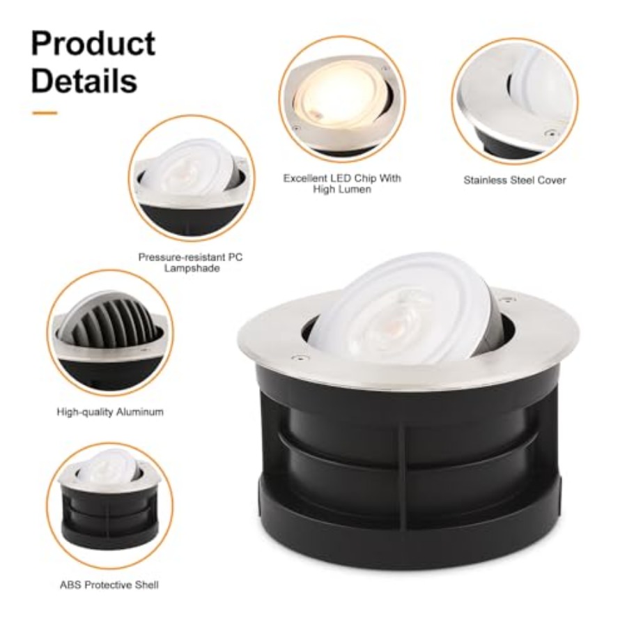 Angle-Adjustable Inground Ligh - Outdoor Lighting Ground Fixtures ulasan dan harga